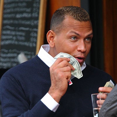rod mouth money arod yankees 130k bench pay ride per wiping his