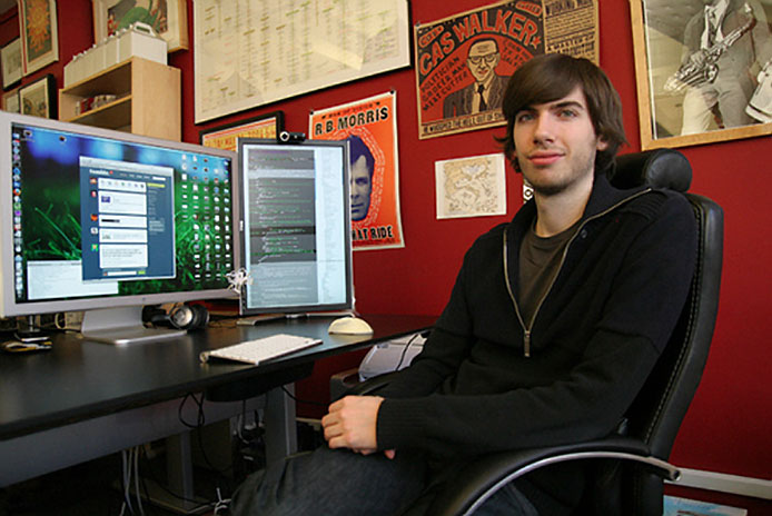 David Karp at his desk